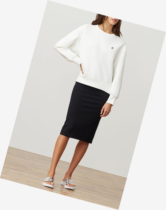 Fila Fila Milano Neoprene Sweatshirt Off-white | 394YCARMQ