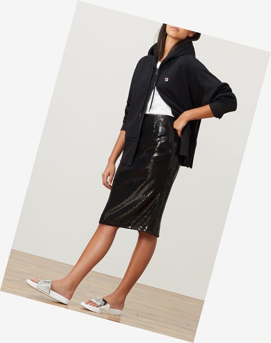 Fila Fila Milano Sequin Skirt Noir | 698BHKLTX