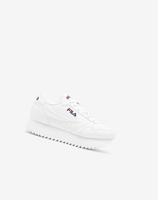 Fila Fila Orbit Sneakers Blanche Bleu Marine Rouge | 625MNVZFL
