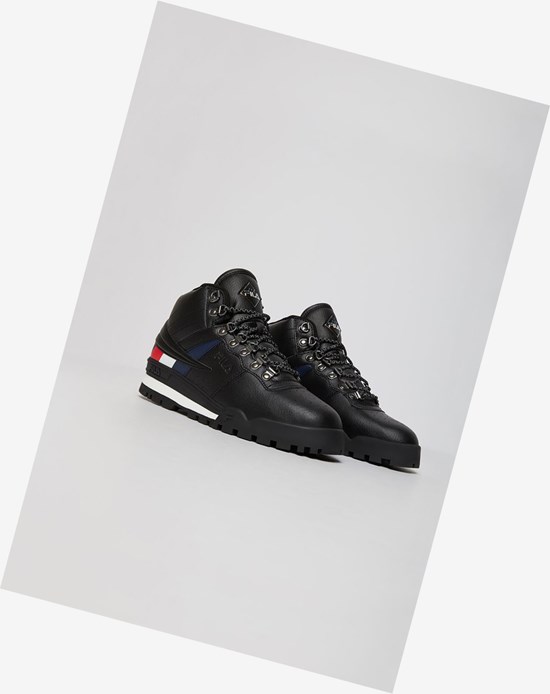 Fila Fitness Hiker Mid Tennis Shoes Blk/Wht/Fred | 376HKPLJA