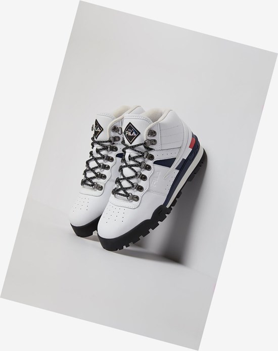 Fila Fitness Hiker Mid Tennis Shoes Wht/Fnvy/Blk | 452TRQKXH