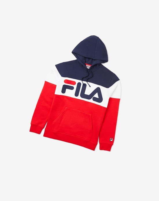 Fila Flamino Hoodie Navy/Cred/Wht | 465DJNKRT