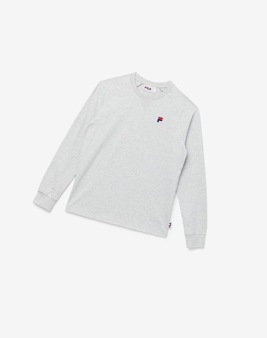 Fila Flynn Long Sleeve Tee Grise Clair | 764WYXBDM