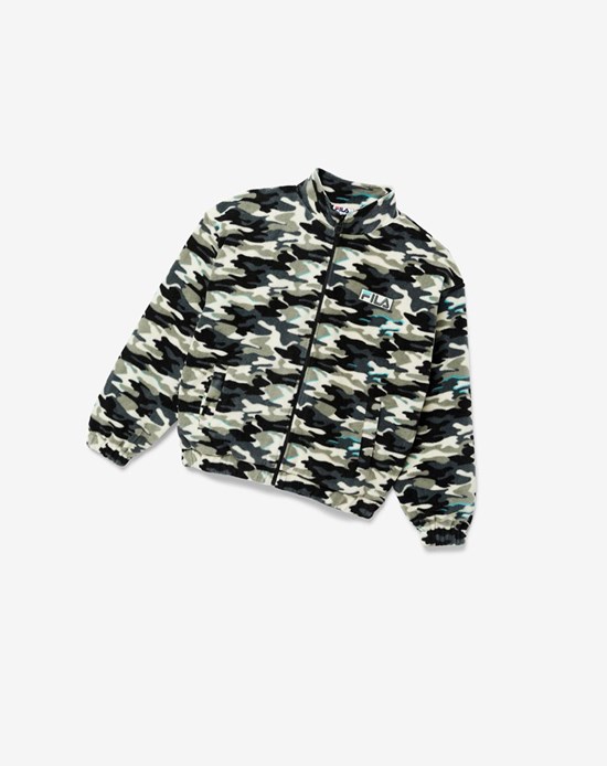 Fila Frantry Camo Jacket Noir | 364TGXVMS