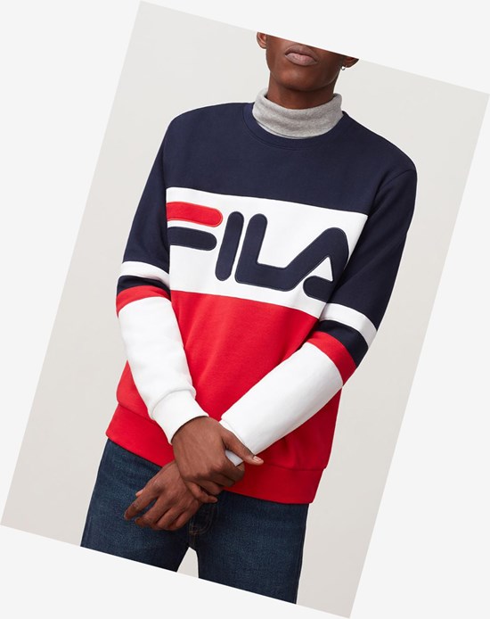 Fila Freddie Sweatshirt Cred/Peac/Wht | 579JBXHEP