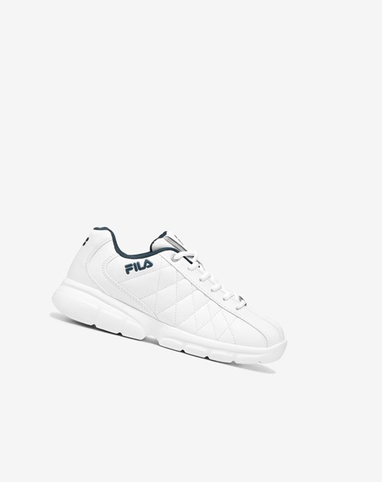 Fila Fulcrum 3 Tennis Shoes Blanche Blanche Bleu Marine | 023SFTLWZ