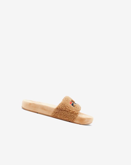 Fila Fuzzy Drifter Claquette Sandals Beige Bleu Marine Rouge | 059HJZRKV