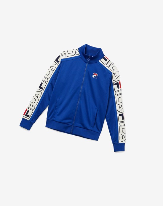 Fila Gatlin Piste Jacket Bleu Rouge | 509IAZGRL
