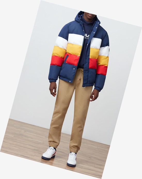 Fila Giovanni Puffa Jacket Peac/Wht/Suno | 502CVPETA