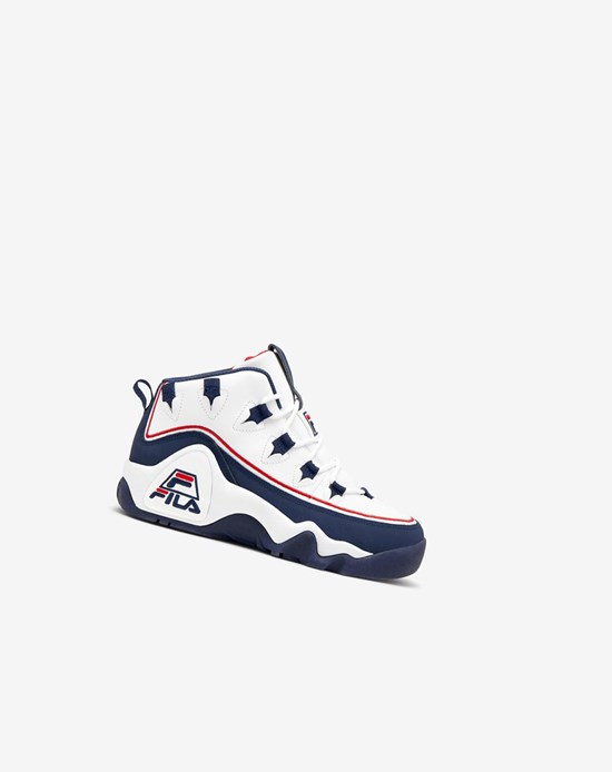 Fila Grant Hill 1 Offset Sneakers Blanche Bleu Marine Rouge | 154WRSAZX