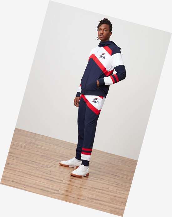 Fila Grant Hill Zenith Woven Pant Bleu Marine Rouge Blanche | 378FDQRVW