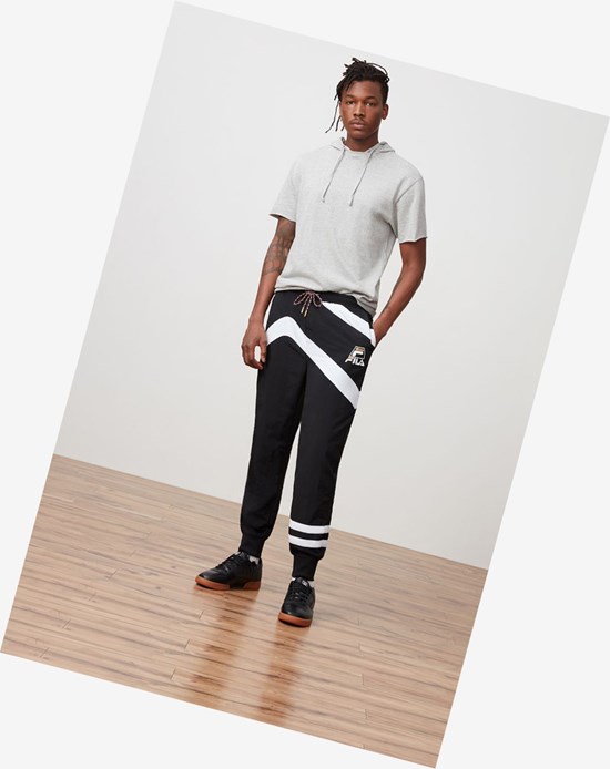 Fila Grant Hill Zenith Woven Pant Noir Blanche Noir | 049KCYHMT