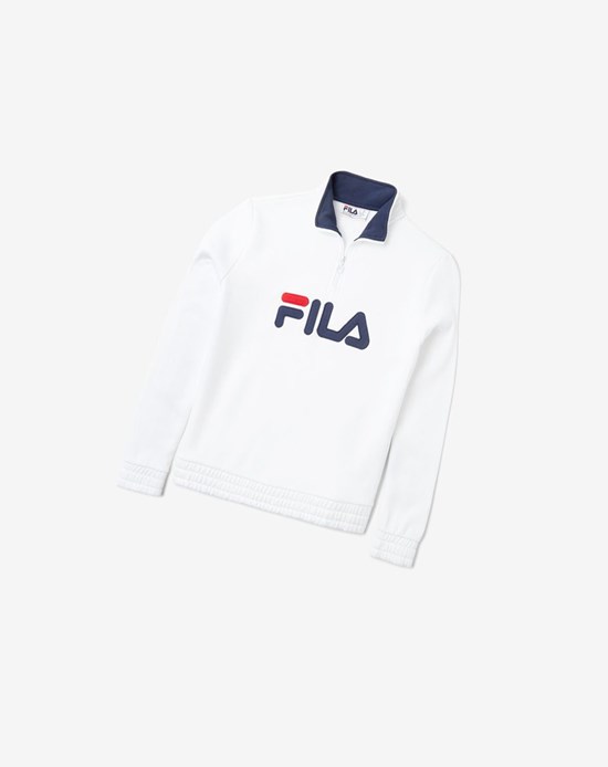 Fila Greer 1/4 Zip Blanche | 013YSMXVN