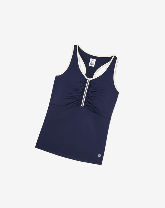 Fila Heritage Racerback Tank Bleu Marine | 259EBQDHX