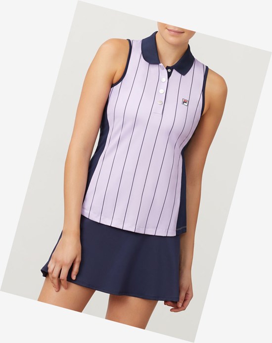 Fila Heritage Sans Manches Polo Plil/Navy | 639QUMGSO