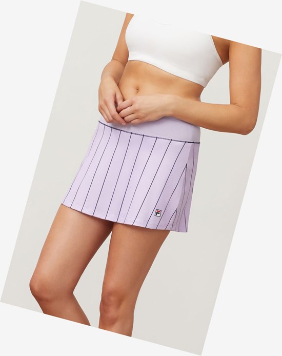 Fila Heritage Stripe Skort Plil/Navy | 315TGEFMB