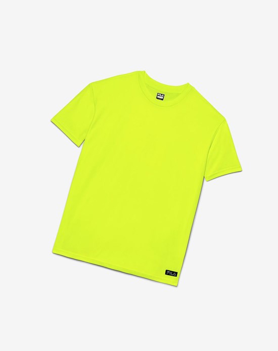 Fila High Visibility Corta Sleeve Travail Shirt Jaune | 827PKYVWM