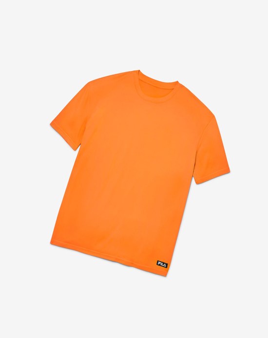 Fila High Visibility Corta Sleeve Travail Shirt Orange | 856WHOJBL