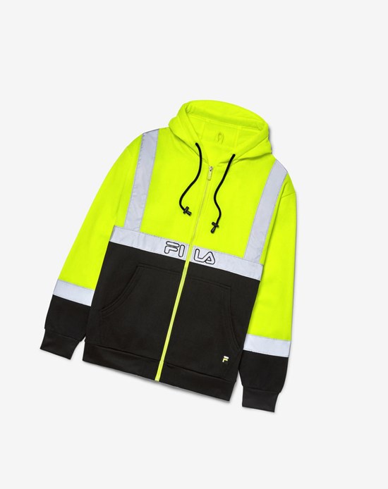 Fila High Visibility Long Sleeve Travail Hoodie Jaune | 675LBDVST