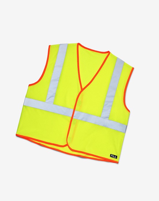 Fila High Visibility Travail Vest Jaune | 190UVPBXY