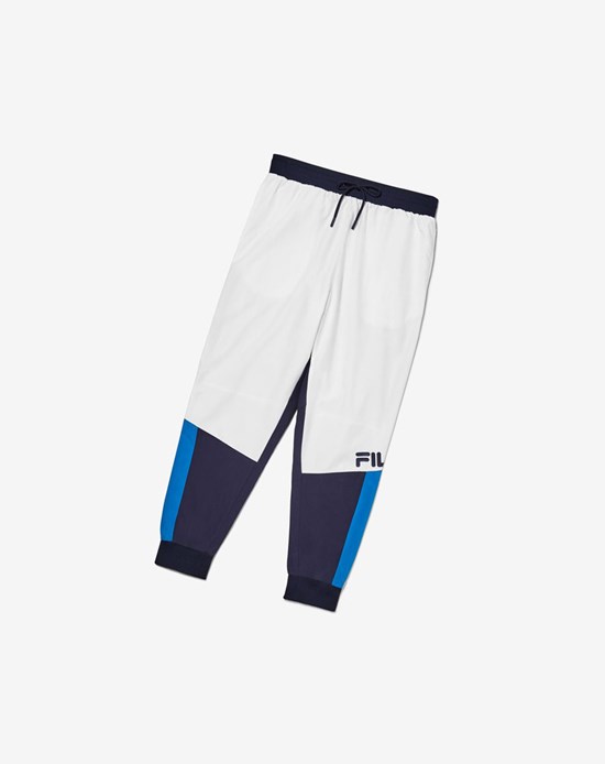 Fila Hudson Piste Pant Blanche Bleu Marine Bleu | 947AZHBNO