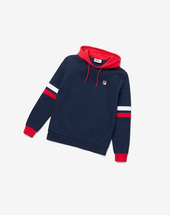 Fila Hurley Hoodie Rouge Blanche | 281WIMRZB