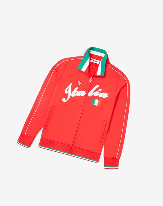 Fila Italia Piste Jacket Rouge Blanche | 816BQCUPE