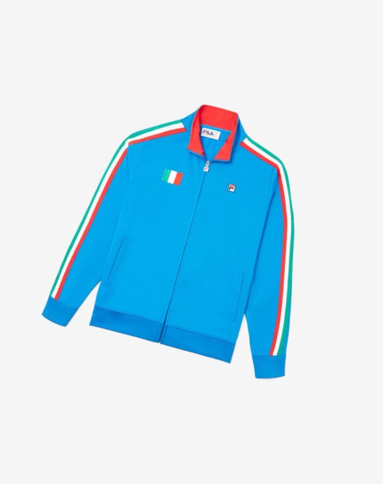 Fila Italy Piste Jacket Bleu Rouge | 196JZGMBP