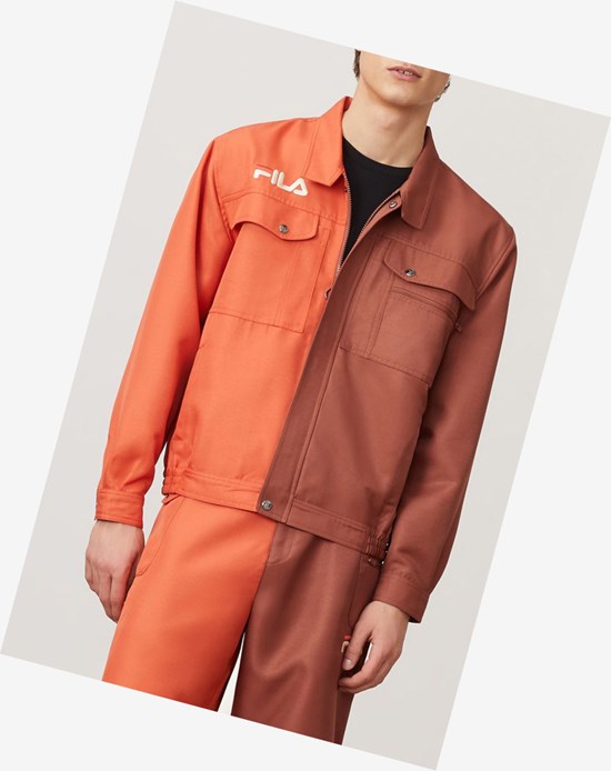 Fila Kalyke Jacket Maho/Chili/Cemt | 489FMHXNC