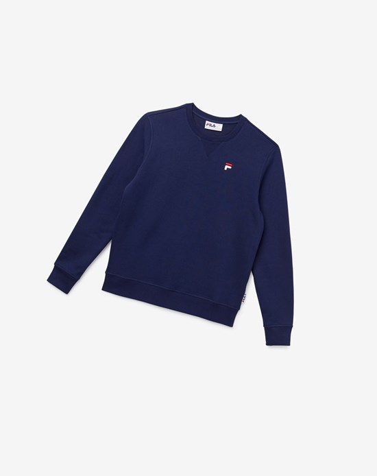 Fila Kieve Sweatshirt 410 Peacoat | 738MLKDOB