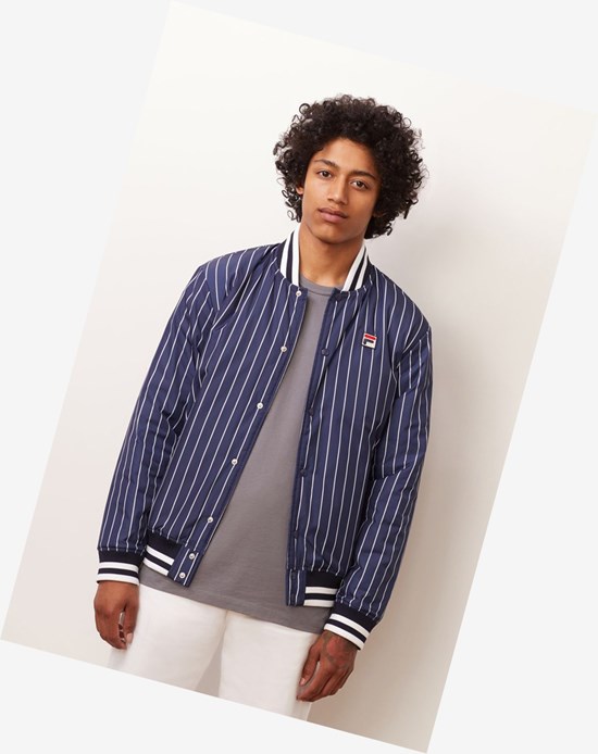 Fila Lakeland Bomber Jacket Peac/Wht | 978KNQXRW