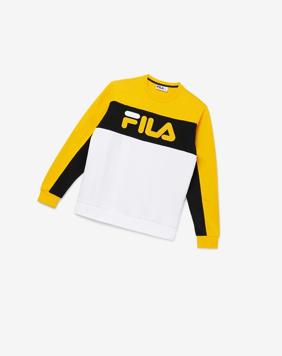 Fila Lesner Fleece Crew 755 Gfus/Blk/Wht | 480IDWZPC