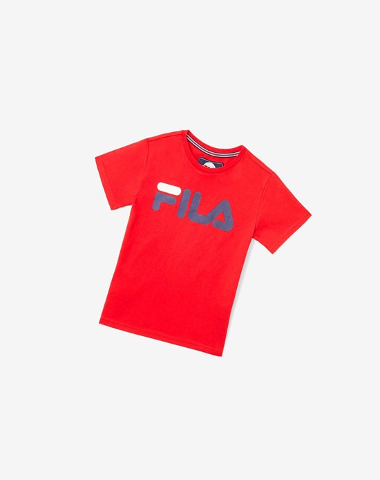 Fila Logo Tee Rouge | 856UQYXIV