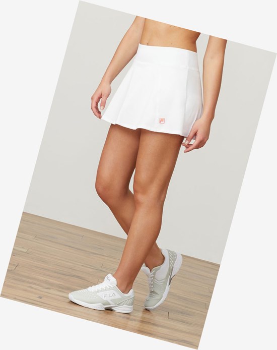 Fila Mad For Plaid Flare Skort Blanche | 905TUOGJW