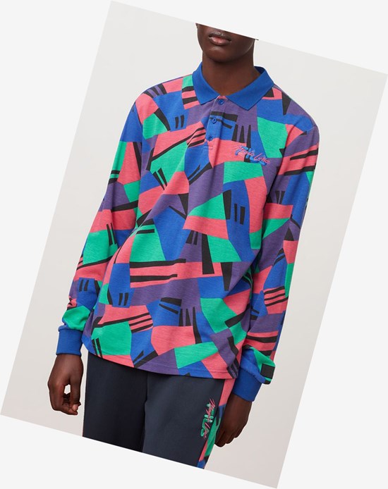 Fila Makalu Long Sleeve Polo Multicolore | 368KIUOTX