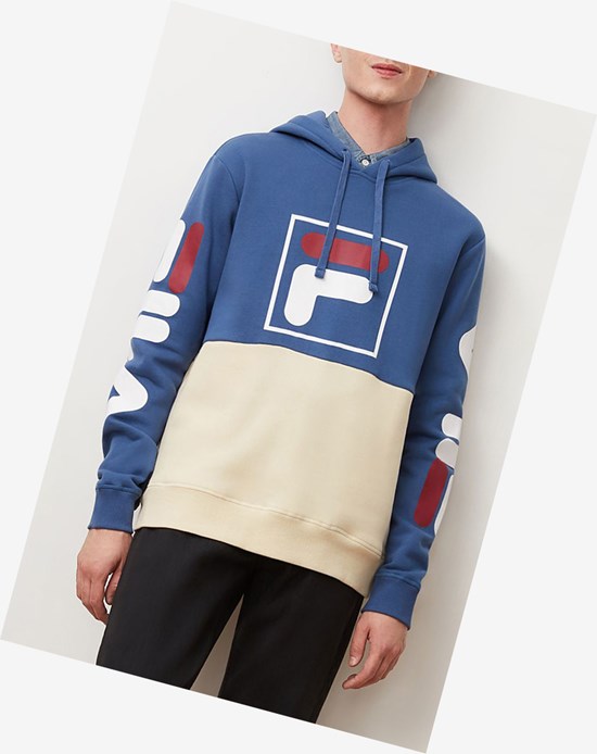 Fila Marzio Hoodie Bleu Blanche | 243FBKIYM