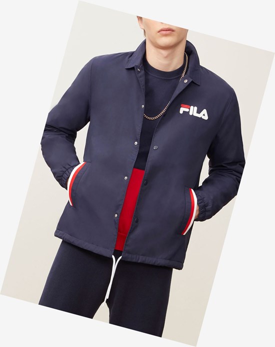 Fila Mateo Jacket Peacoat | 501FIXWSV