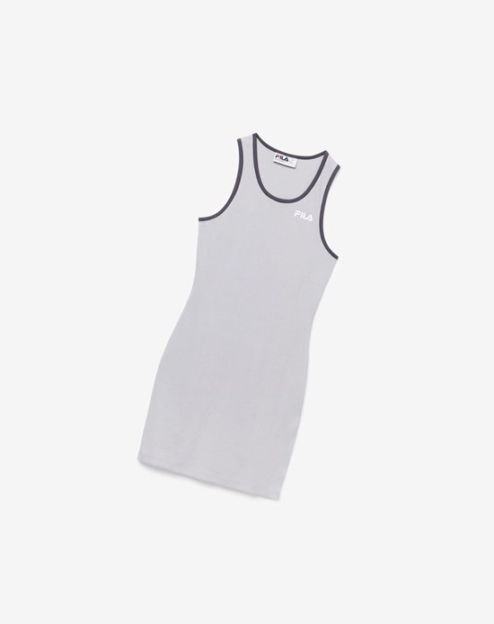Fila Mattea Robe Argent Blanche | 937QDVLBS