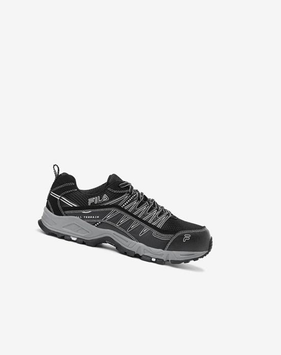 Fila Memory All Terrain Peak Slip Resistant Steel Embout Shoe Boots Blk/Blk/Msil | 985DVPQXR