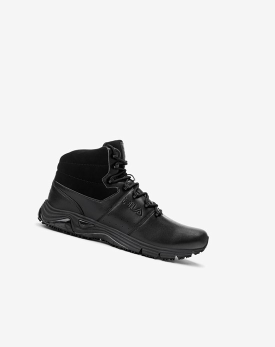 Fila Memory Breach Slip Resistant Shoe Décontractées Shoes Black/Black/Blk | 961WFQIGH