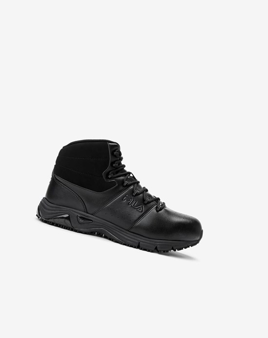 Fila Memory Breach Slip Resistant Steel Embout Shoe Boots Black/Black/Blk | 025VTDJXM
