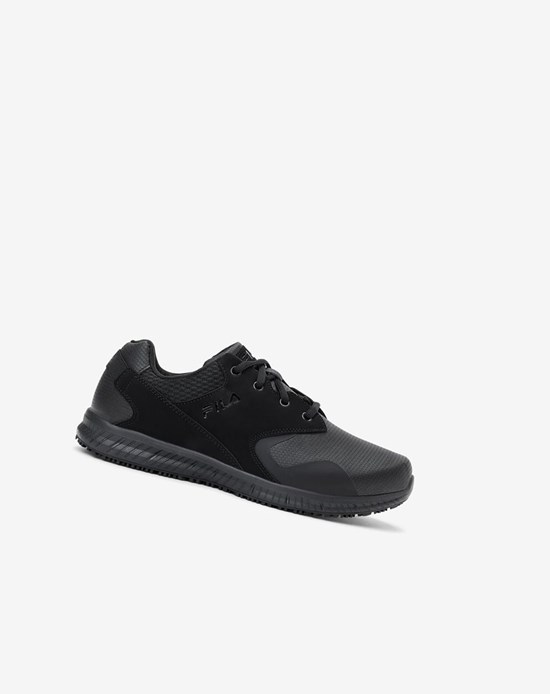 Fila Memory Layers Slip Resistant Larges Largeur Shoe Décontractées Shoes Blk/Blk/Blk | 794RCVLHE