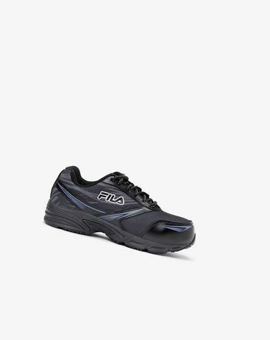 Fila Memory Meira 2 Slip Resistant Composite Embout Shoe Boots Noir Argent | 732YRGZOP