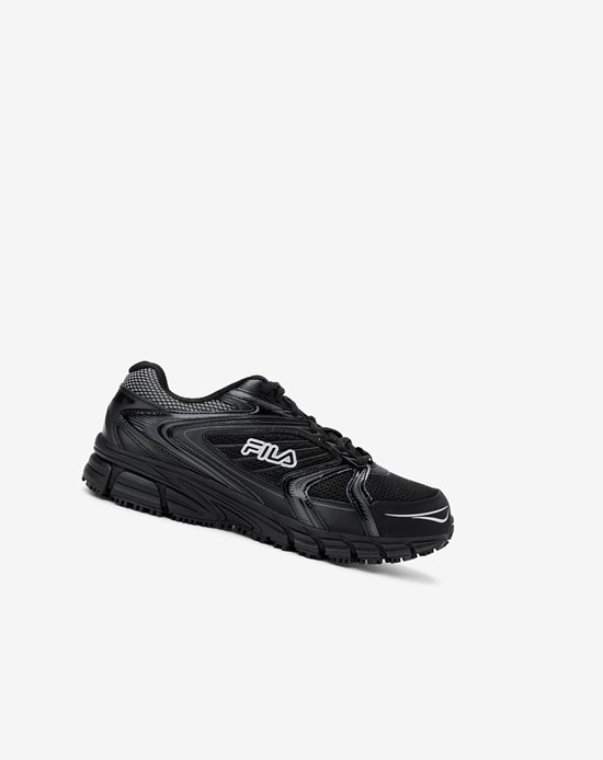 Fila Memory Reckoning 7 Slip Resistant Steel Embout Shoe Boots Blk/Blk/Msil | 367PCVYXA