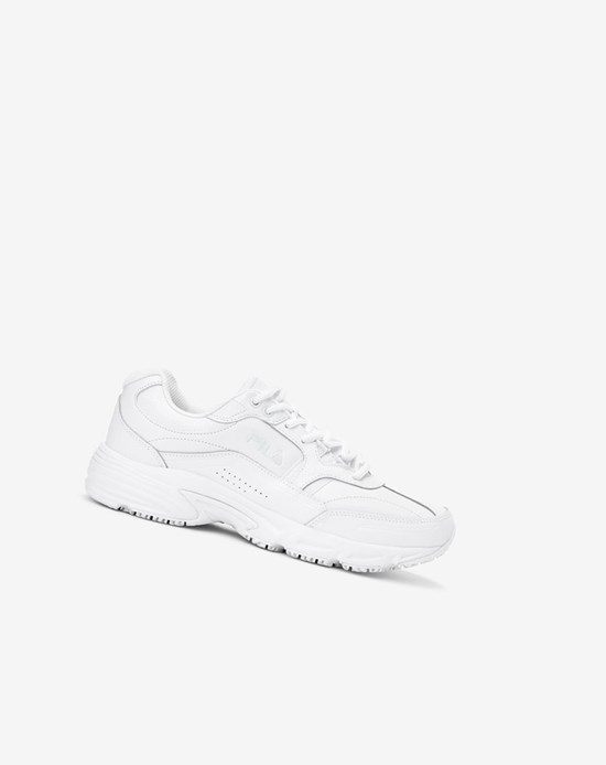 Fila Memory Workshift Slip Resistant Larges Largeur Shoe Décontractées Shoes Wht/Wht/Wht | 476DJMVCG