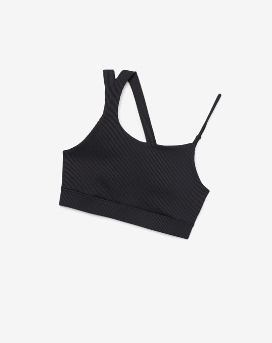 Fila Nervuré Essentials | Karina Bra Top Noir | 612QBLGVX