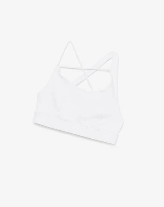 Fila Nervuré Essentials | Sidney Bra Top Blanche | 798QVKMRU
