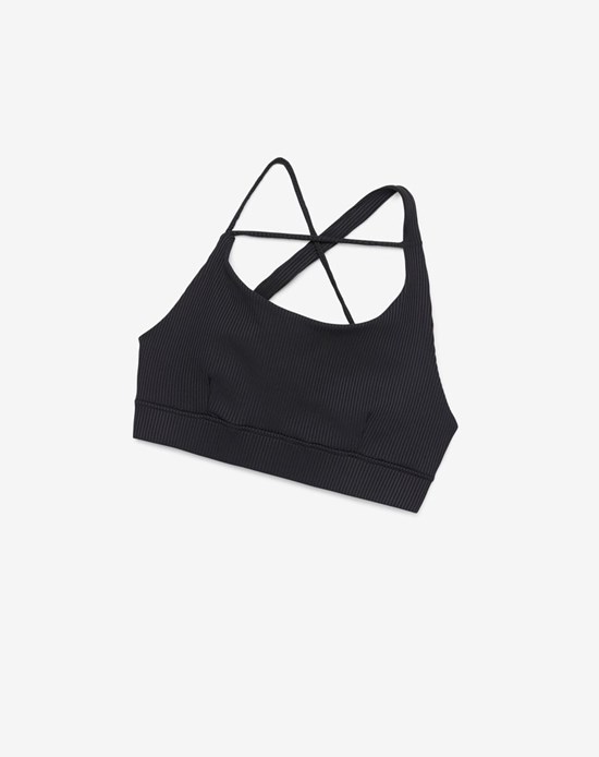 Fila Nervuré Essentials | Sidney Bra Top Noir | 914GRKIFJ
