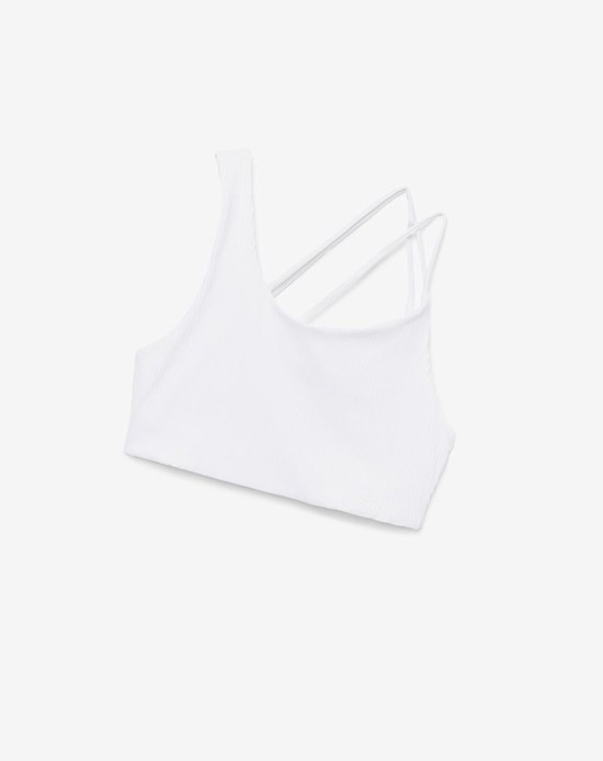Fila Nervuré Essentials | Teena Bra Top Blanche | 084ERQBZP