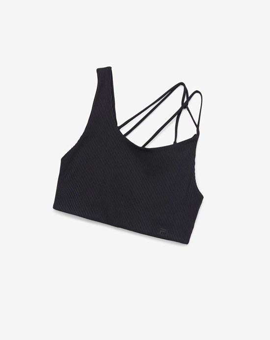 Fila Nervuré Essentials | Teena Bra Top Noir | 507AZYUBJ